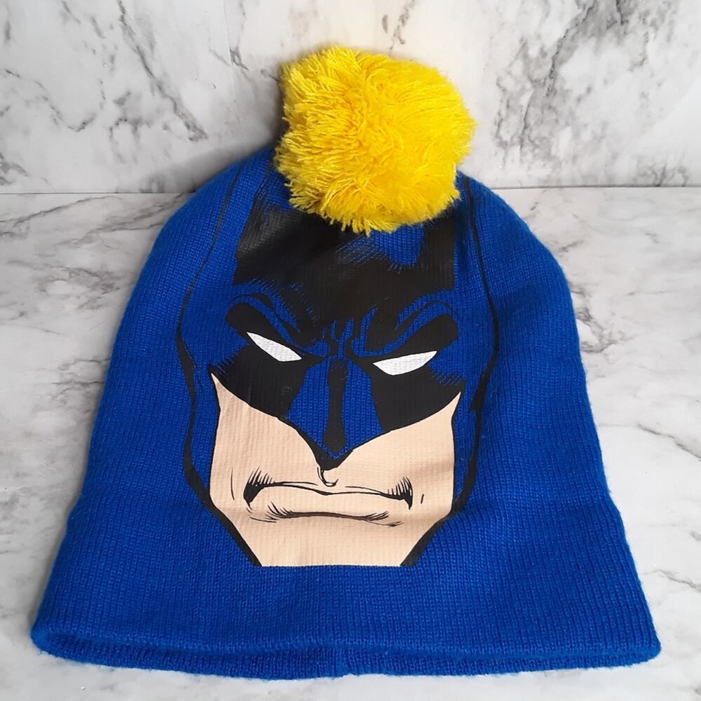 Batman Kids Sweater Hat Beanie‎ pompom top Stripes